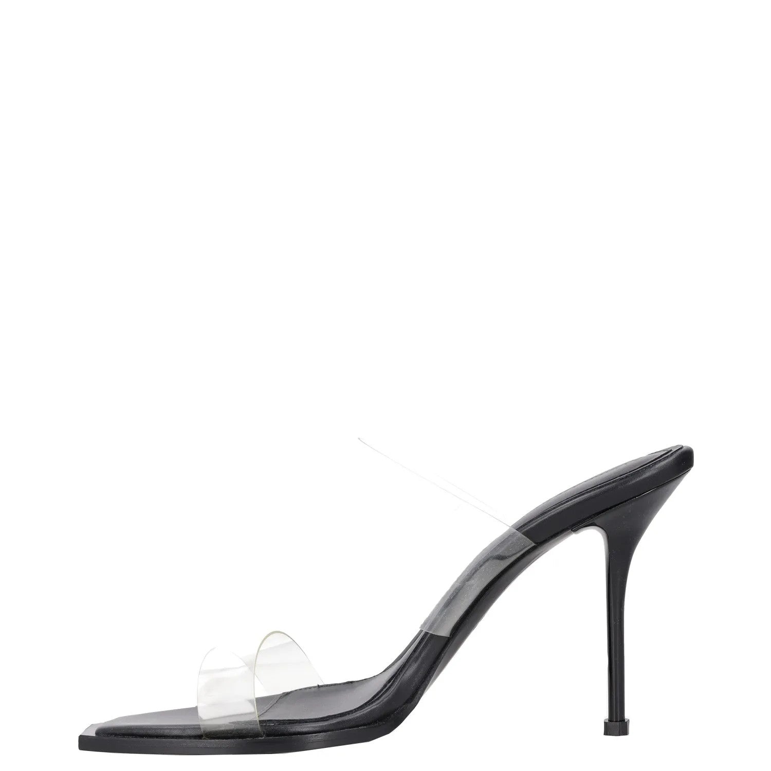 ALEXANDER MCQUEEN Womens Stiletto Heels Black Synthetic Clear Straps UK3 RRP 700 — View 4