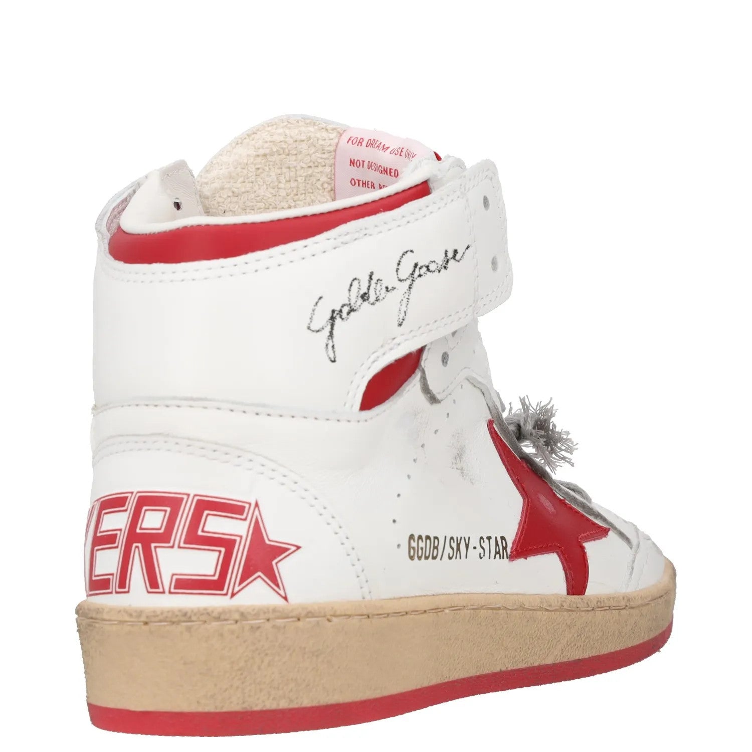 GOLDEN GOOSE Womens Trainers White Leather Sneaker High Top Lace Up UK2 RRP 515 — View 6