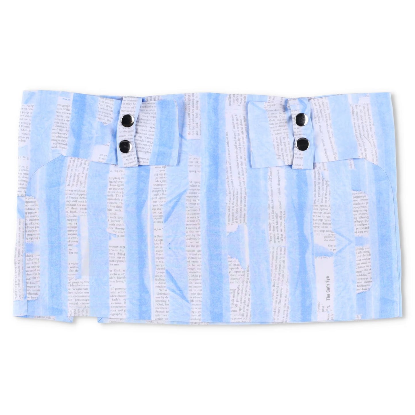 FEBEN Womens The Read Mini Skirt Multicoloured Buttons Striped Short 36 RRP 505