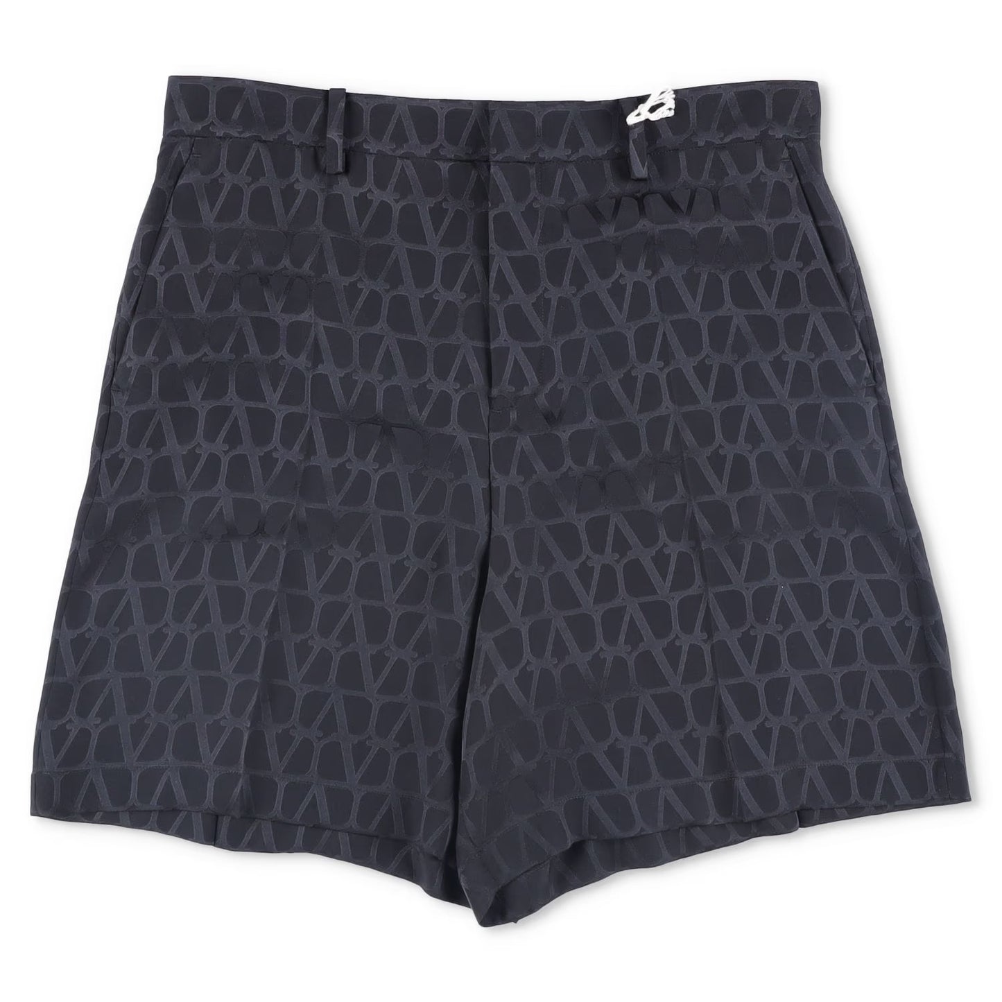 VALENTINO Mens Bermuda Shorts Silk Jacquard Toile Iconograph Black 48 RRP 1290