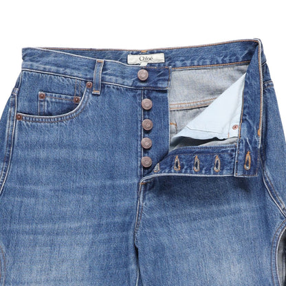 CHLOE Womens Chloe Trouser Denim Wide Leg Jeans Blue Relaxed Fit  28 RRP 762.4 — View 9