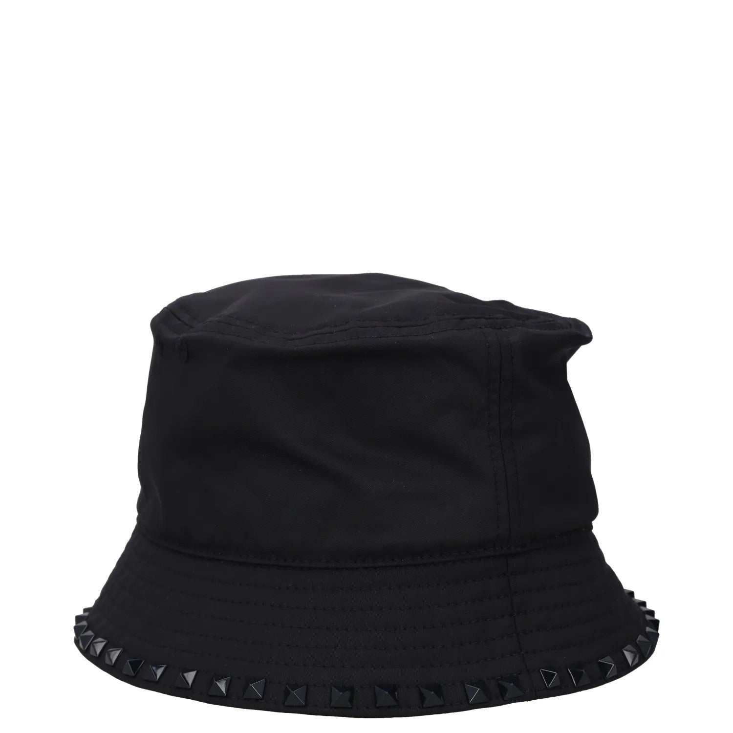 VALENTINO Mens Bucket Hat Black Rockstud Memory Techno Drill Size 58 RRP 540 — View 3