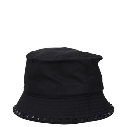 VALENTINO Mens Bucket Hat Black Rockstud Memory Techno Drill Size 58 RRP 540 — View 3
