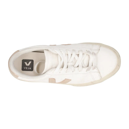 VEJA Womens Campo Sneaker Leather Low Top Lace Up White Metallic Logo UK6 RRP152 — View 7