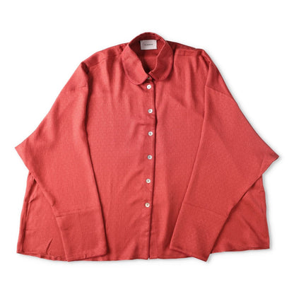 SLEEPER Womens Pastelle Oversized Jacquard Shirt Burgundy L - XL RRP 232 — View 2