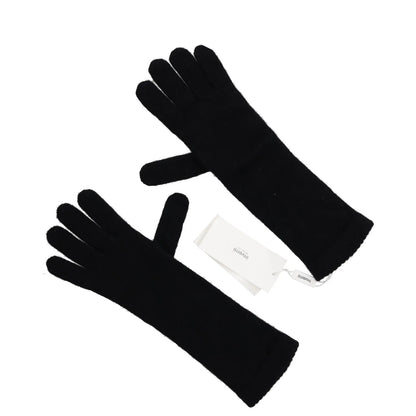 INVERNI Womens Gloves Black Cashmere Knit Long Wrist Warm Trim Size S RRP 145 — View 4