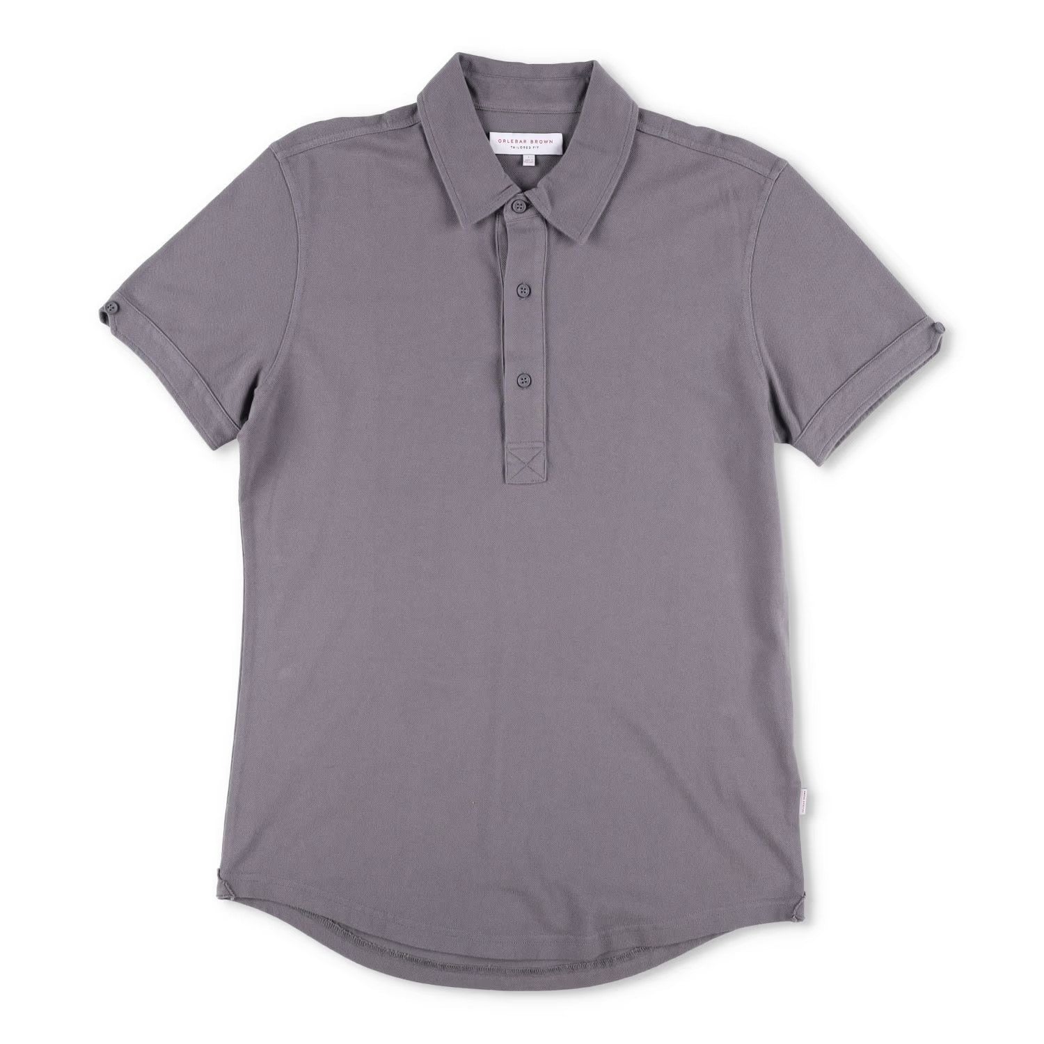 ORLEBAR BROWN Mens Polo Shirt Short Sleeve Collared Grey Cotton Size L RRP 275