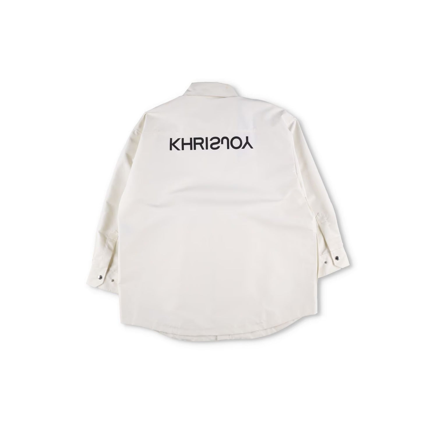 KHRISJOY Womens Oversized Boyfriend Shirt Back Logo Relaxed White Size 2 RRP 605 — View 10