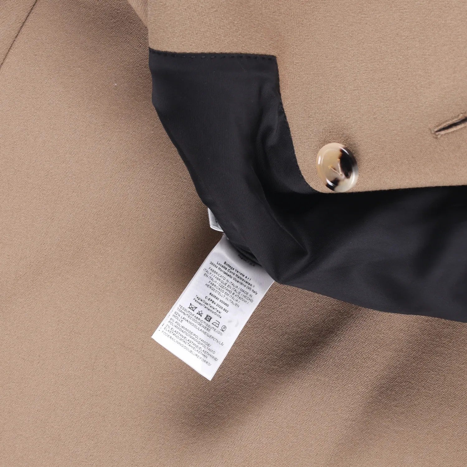 BOTTEGA VENETA Womens Long Beige Wool Coat Double Breasted Size 40 RRP 3500 — View 9