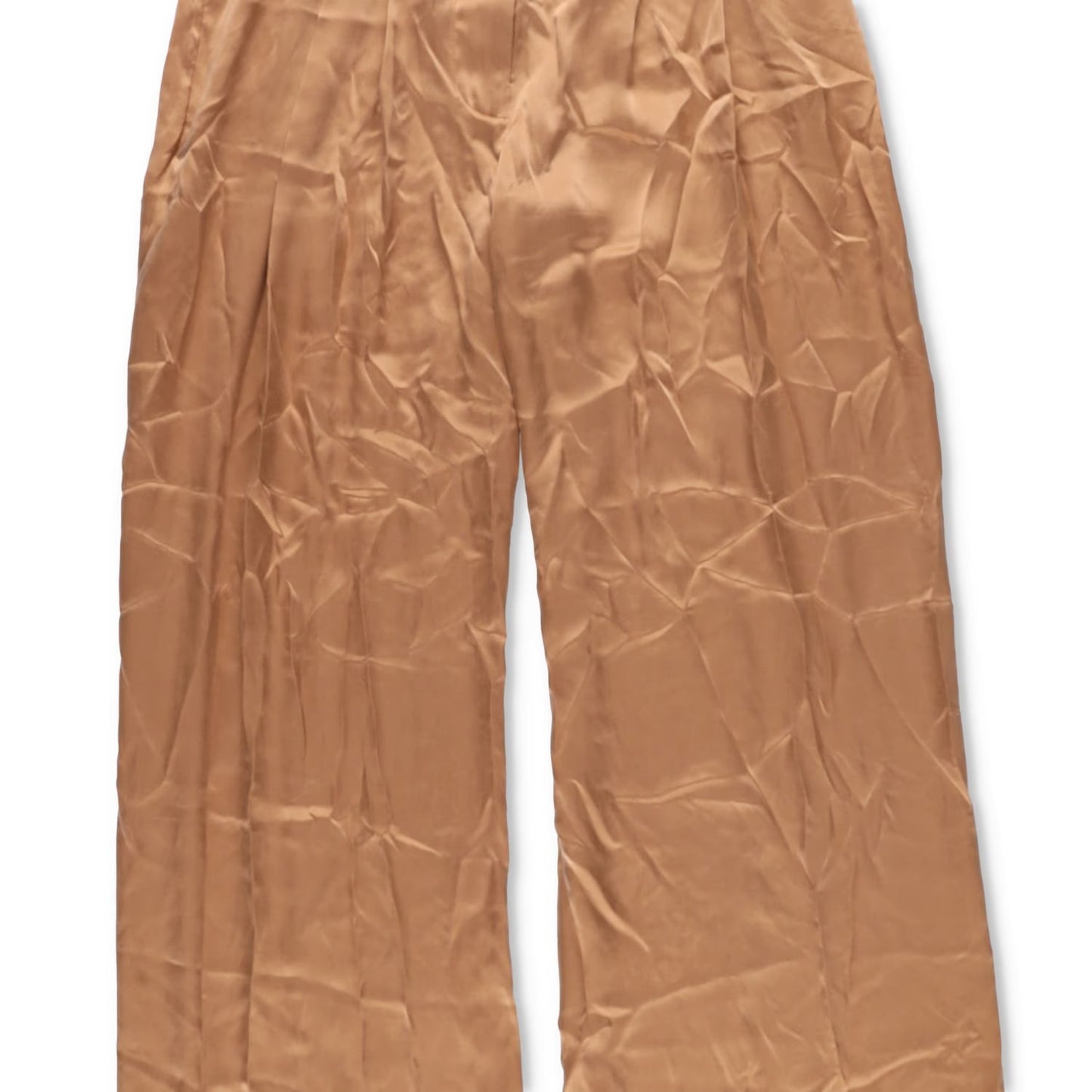 ZIMMERMANN Womens Silk Tuck Pant Sand Brown Wide Leg Trousers UK 8 RRP 375 — View 3