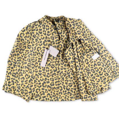 DIOR HOMME Mens Cape Coutre Jacket Leopard Print Buttoned Collarless 48 RRP 750 — View 6