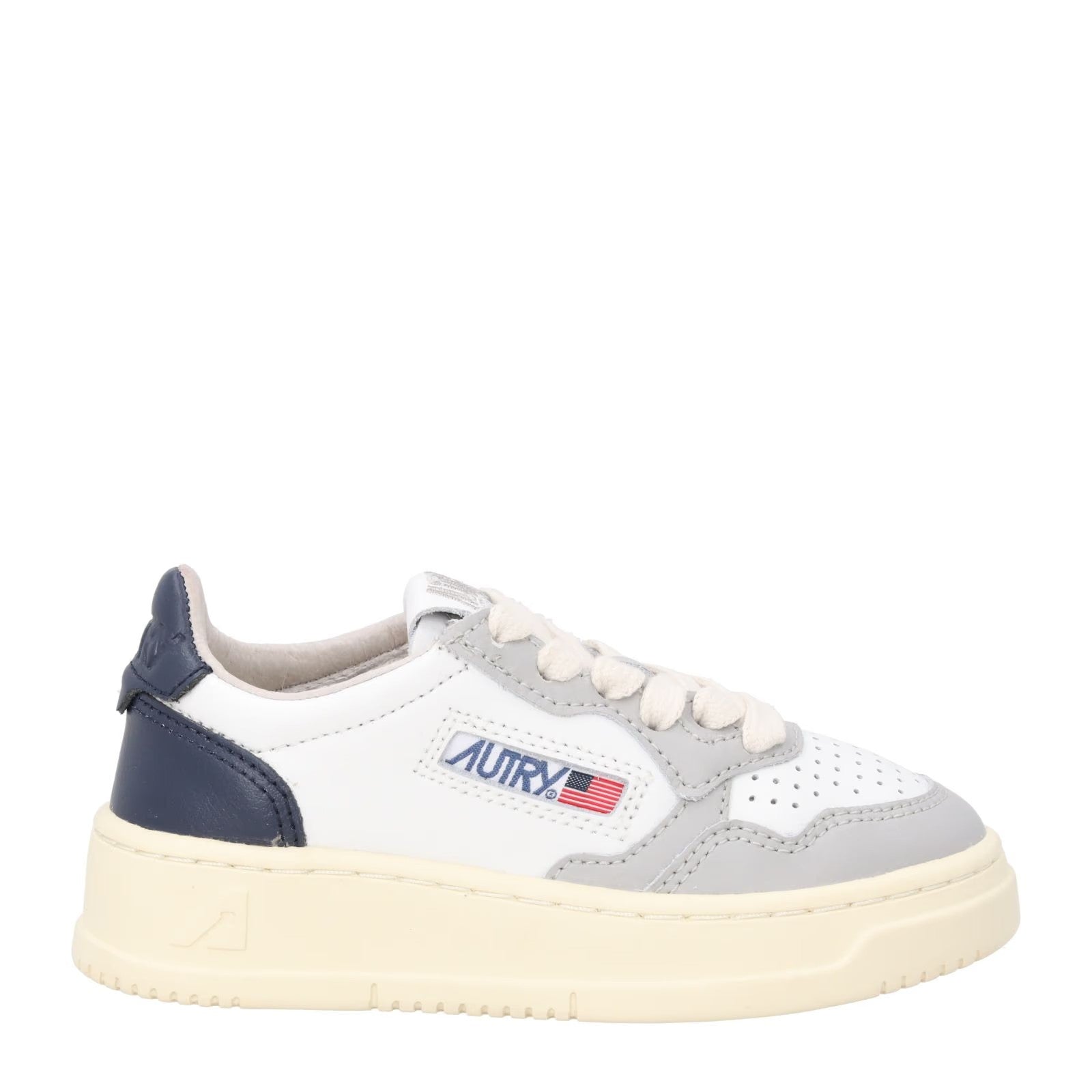 AUTRY Unisex Kids Medalist Trainers Leather Low Top White Comb EU 28 RRP 165