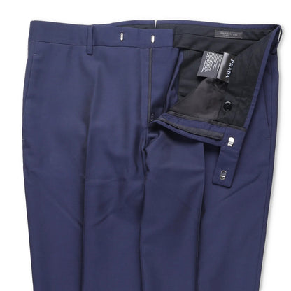 PRADA Mens Dress Pants Trousers Blue Pleated Straight Leg Size 52 R RRP 400 — View 5