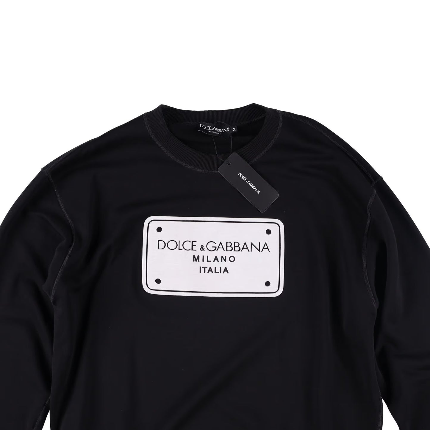 DOLCE & GABBANA Mens Sweatshirt Hu7Du+Taglio Laser+ Ricamo Black 54 RRP 720 — View 4