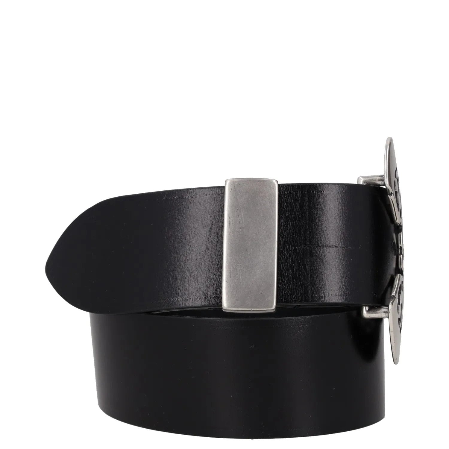 Isabel Marant Womens Black Leather Belt Stylish Silver Buckle Size 75 RRP 320 — View 6