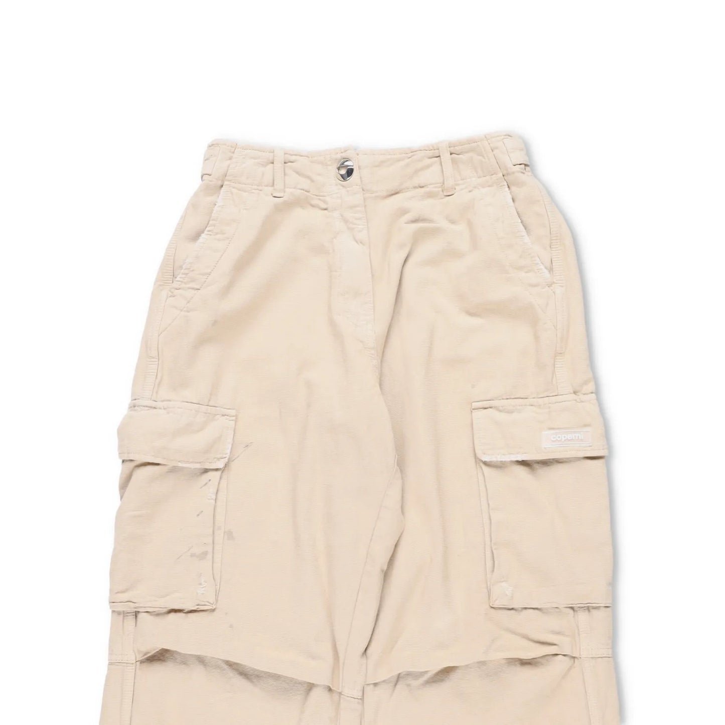 COPERNI Womens Canvas Wide Leg Cargo Pants Relaxed Fit Neutrals 34 RRP 810 — View 2
