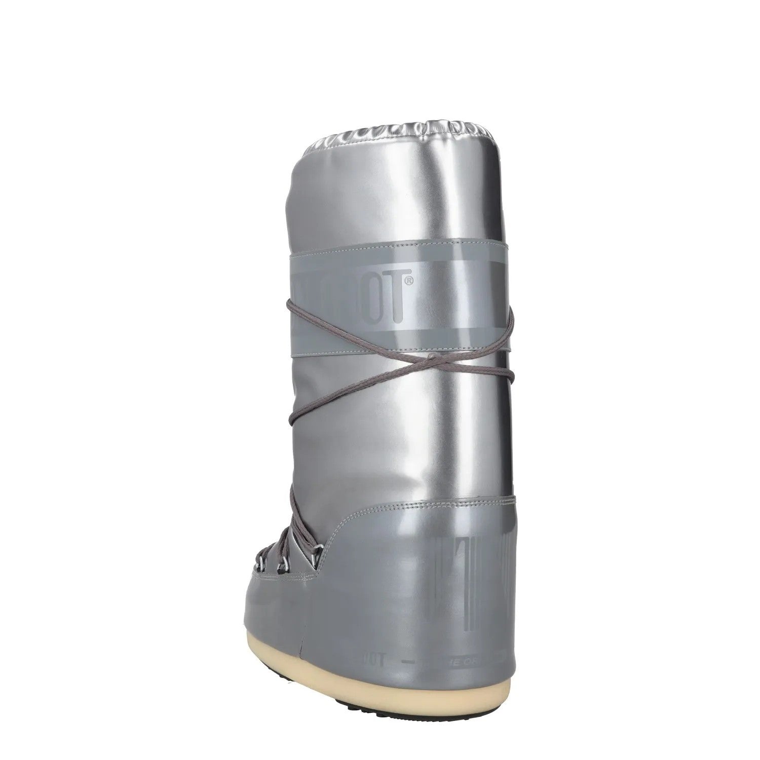 MOONBOOT Womens Knee High Snow Boots Silver Synthetic Lace Up UK 6-7.5 RRP 150 — View 5