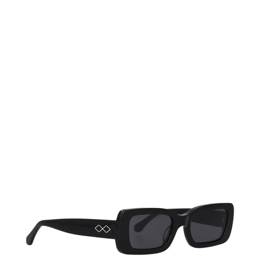 KAREN WAZEN Womens Square Sunglasses Black Acrylic Tinted Lens OS RRP 200