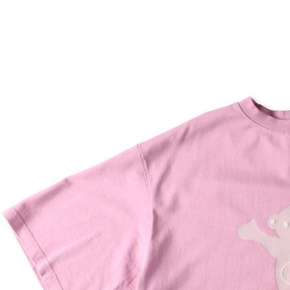 WE11 DONE Womens Pink Teddy Logo T-Shirt Cotton Animal Short Sleeve S RRP 250 — View 4