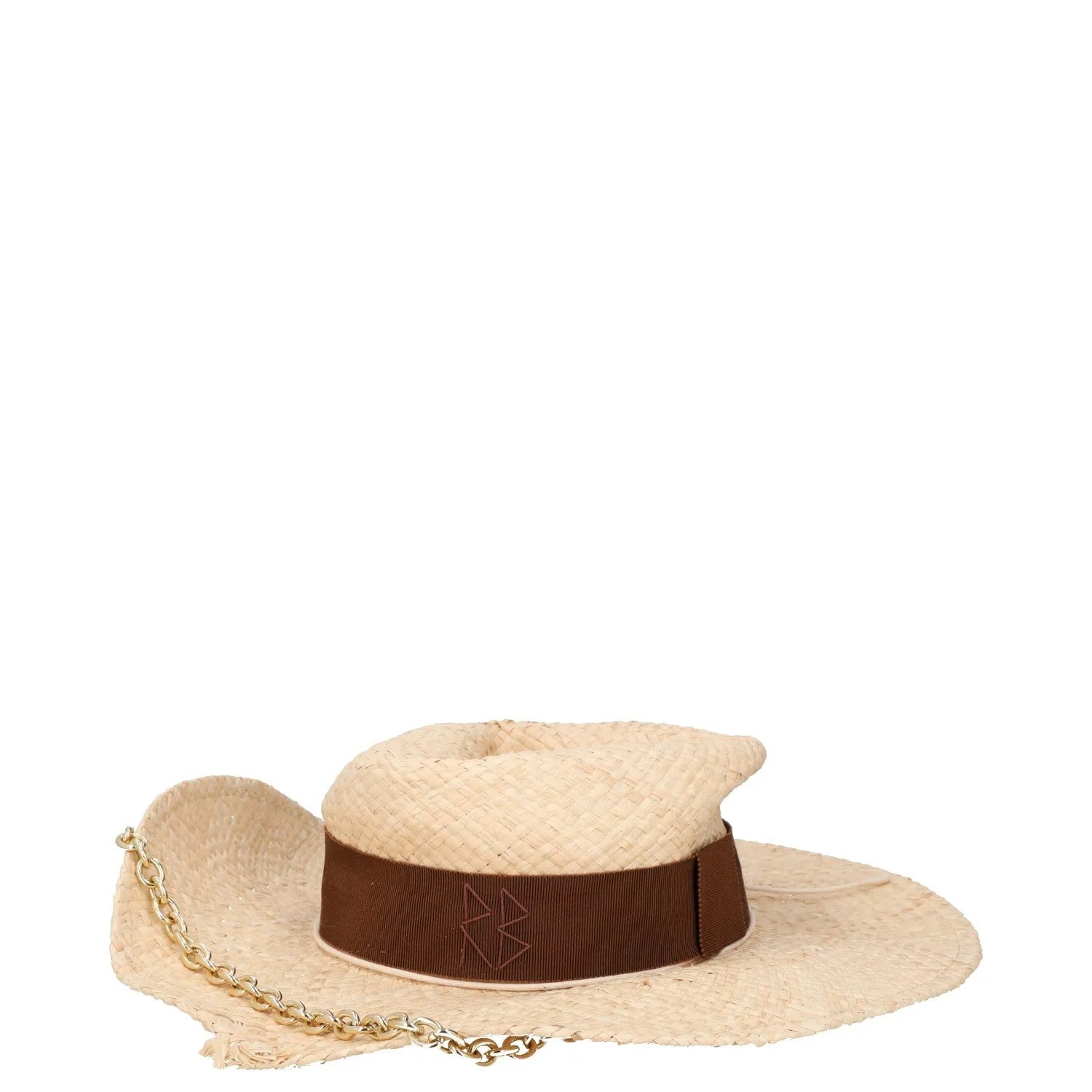 RUSLAN BAGINSKIY Womens Straw Fedora Hat Beige Neutrals Size S RRP 345 — View 2
