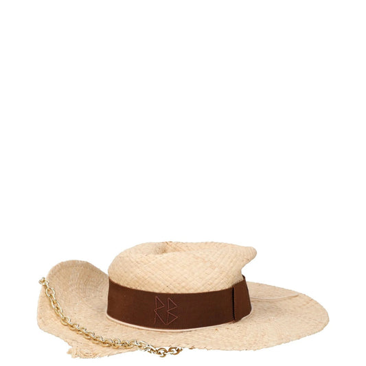 RUSLAN BAGINSKIY Womens Straw Fedora Hat Beige Neutrals Size S RRP 345 — View 2