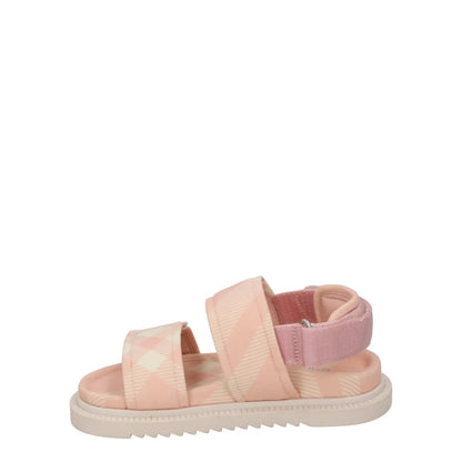 BURBERRY Girls Kids K1-Jamie Sandals Slingback Pink Nylon Salmon UK 1 RRP 280 — View 4