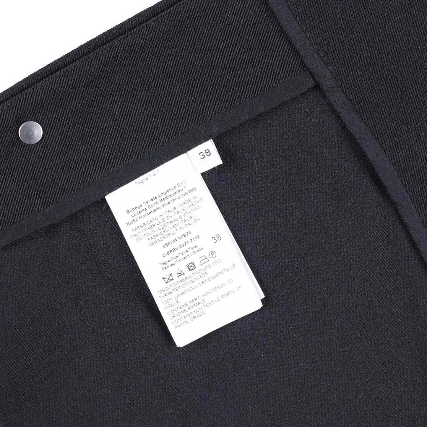 BOTTEGA VENETA Womens Mini Skirt Short Pleated Wool Black Size 38 RRP 1200 — View 8