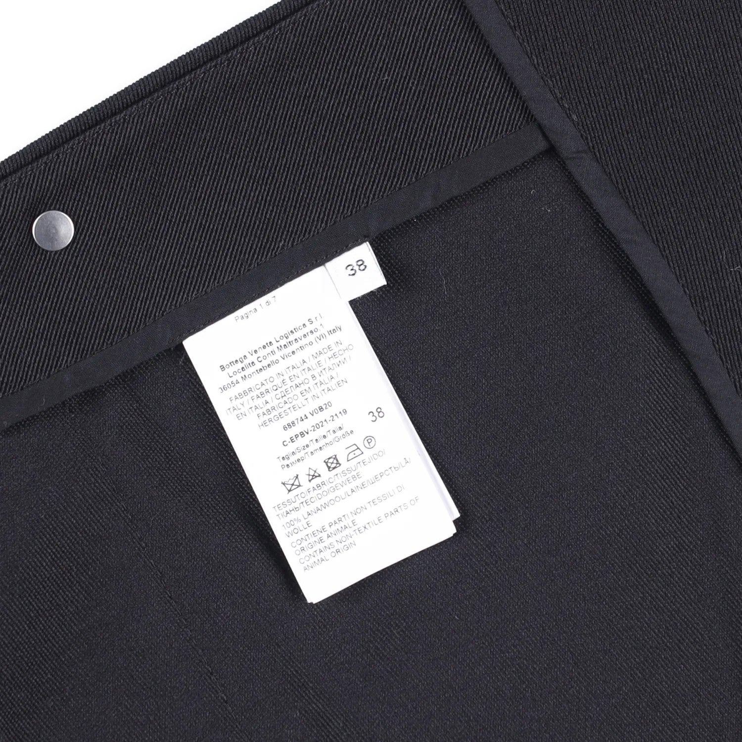 BOTTEGA VENETA Womens Mini Skirt Short Pleated Wool Black Size 38 RRP 1200 — View 8