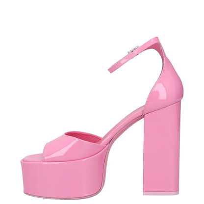 PARIS TEXAS Womens High Heels Pink Leather Platform Strap Open Toe UK5.5 RRP 450 — View 4