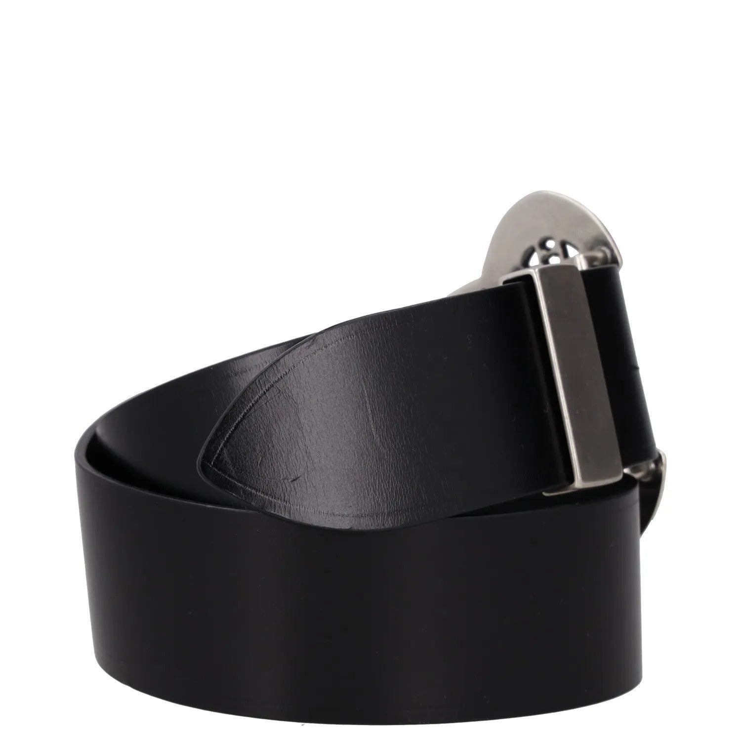 Isabel Marant Womens Black Leather Belt Stylish Silver Buckle Size 75 RRP 320 — View 5