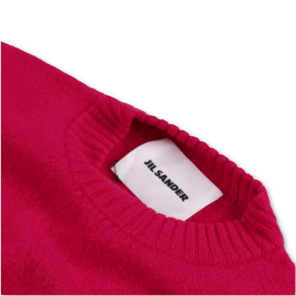 JIL SANDER Mens Fine Boiled Wool Crew Neck Jumper Pullover Red Size 50 RRP 660 — View 4