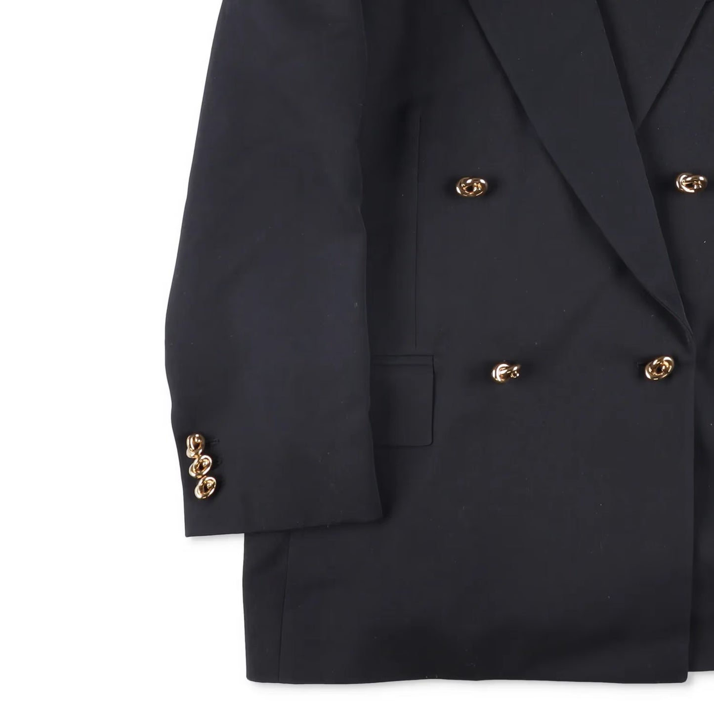 BOTTEGA VENETA Womens Blazer Jacket Long Sleeve Double Breasted Black 42 RRP2060 — View 3