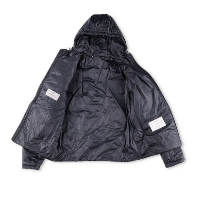 CANALI Mens Quilted Nylon Jacket Black Hooded Stand Up Collar Zip RRP 500 — View 6