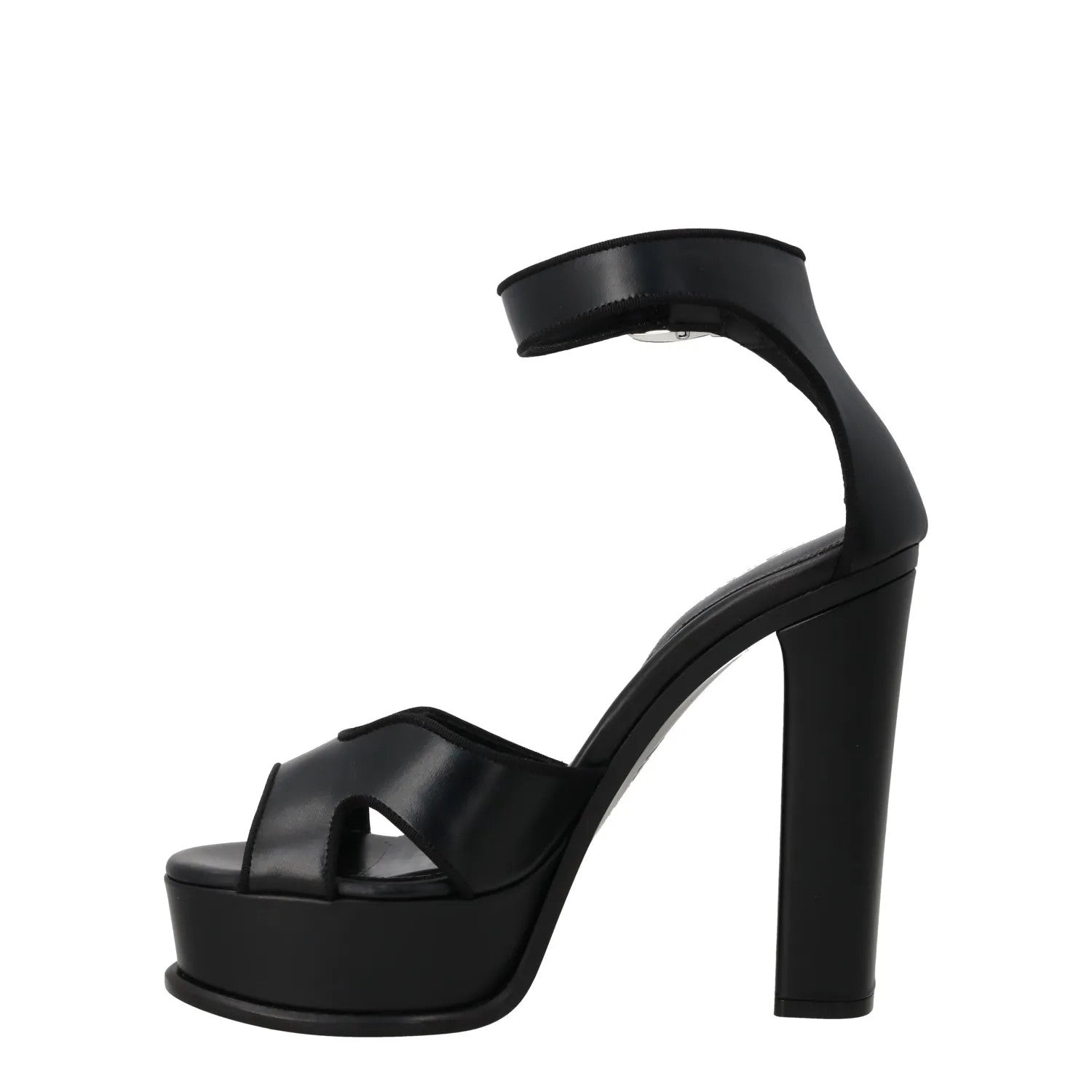 ALEXANDER MCQUEEN Womens Platform Sandal Leather Black High Heel UK 5.5 RRP 790 — View 4