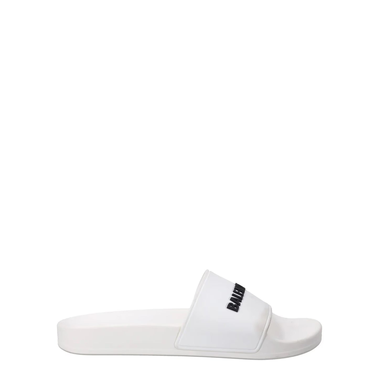 BALENCIAGA Women Piscini Pool Slide Rubber Flat Heel Sandal White UK 4 RRP 310