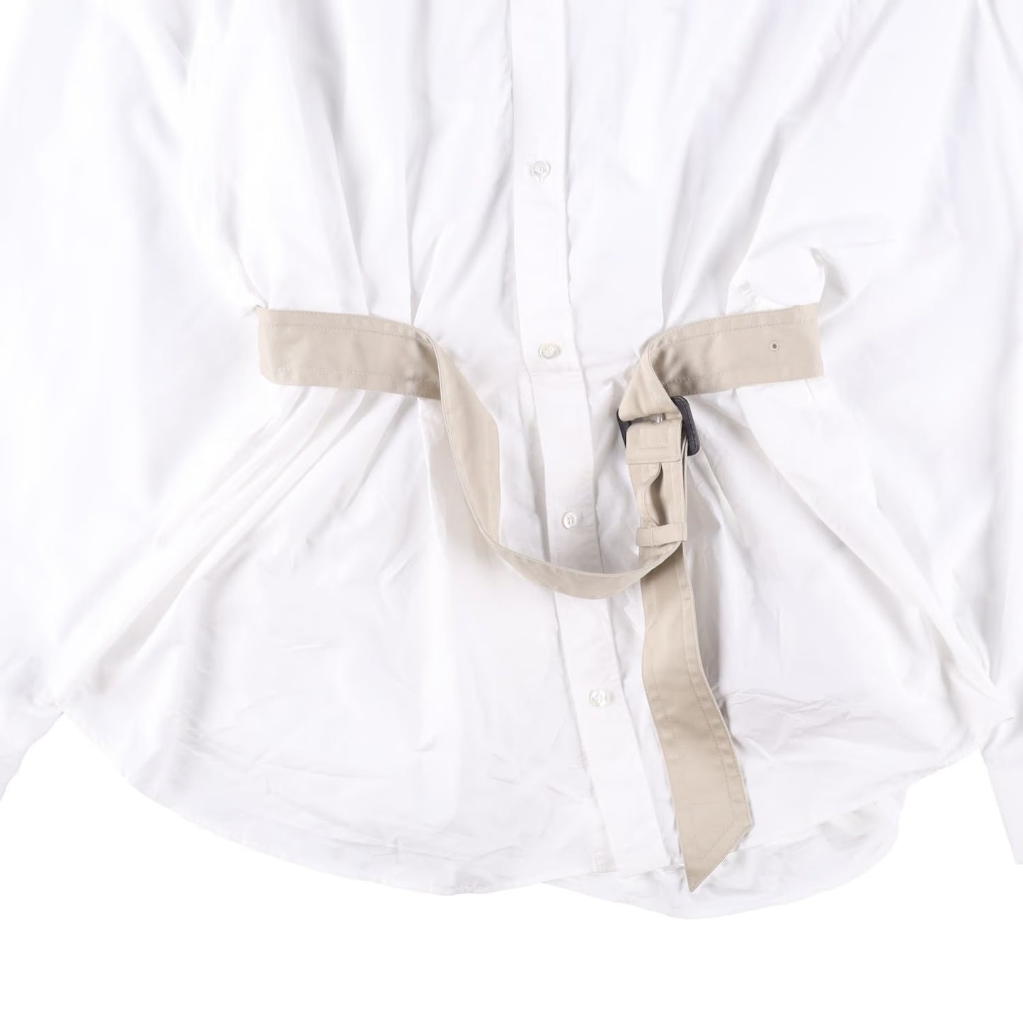 BALENCIAGA OWN BUY Womens Layered Shirt Button-Up White Size 3 RRP 1219.9 — View 9