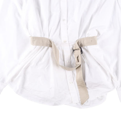 BALENCIAGA OWN BUY Womens Layered Shirt Button-Up White Size 3 RRP 1219.9 — View 9