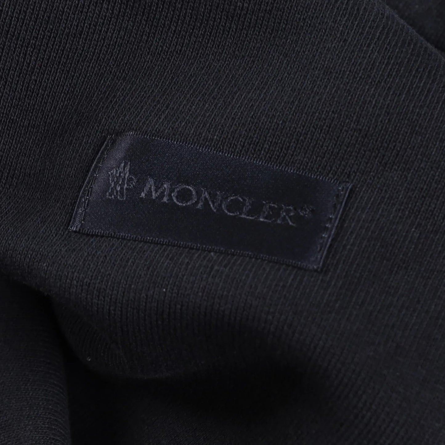 MONCLER Mens Shorts Sweat Black Mid Rise Logo Flat Front Drawstring XS RRP 475 — View 7