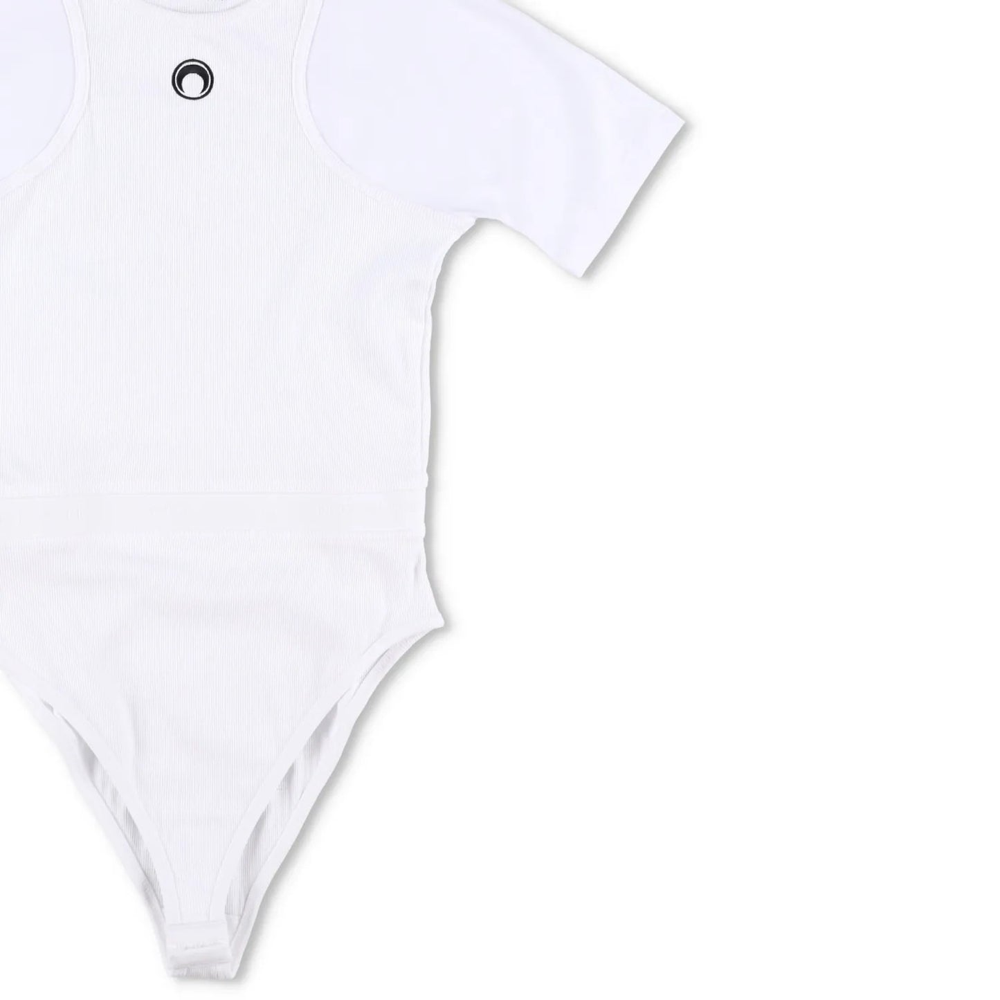 MARINE SERRE Womens Organic Cotton Bodysuit One-Piece White Size M RRP 260 — View 4