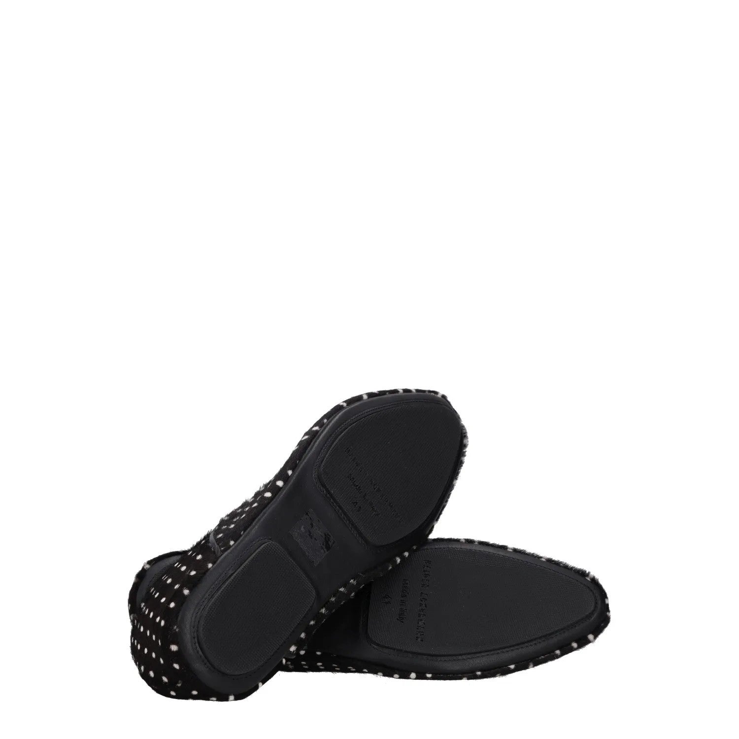 HAIDER ACKERMANN Mens Slip On Shoes Flat Black Leather Polka Dot EU 41 RRP 690 — View 8
