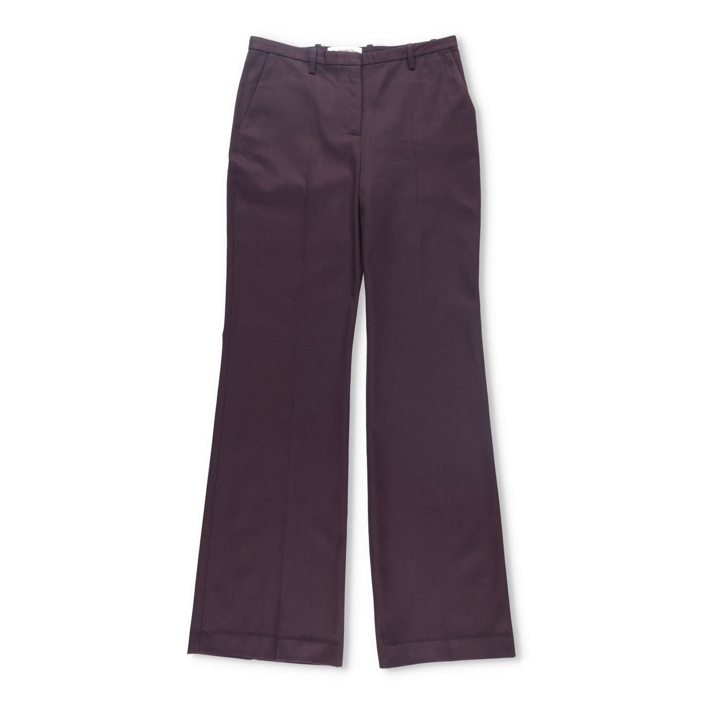 FRANKIE SHOP Womens Lyra Flared Pants Purple Flat Front Zipped Size S RRP 212.1