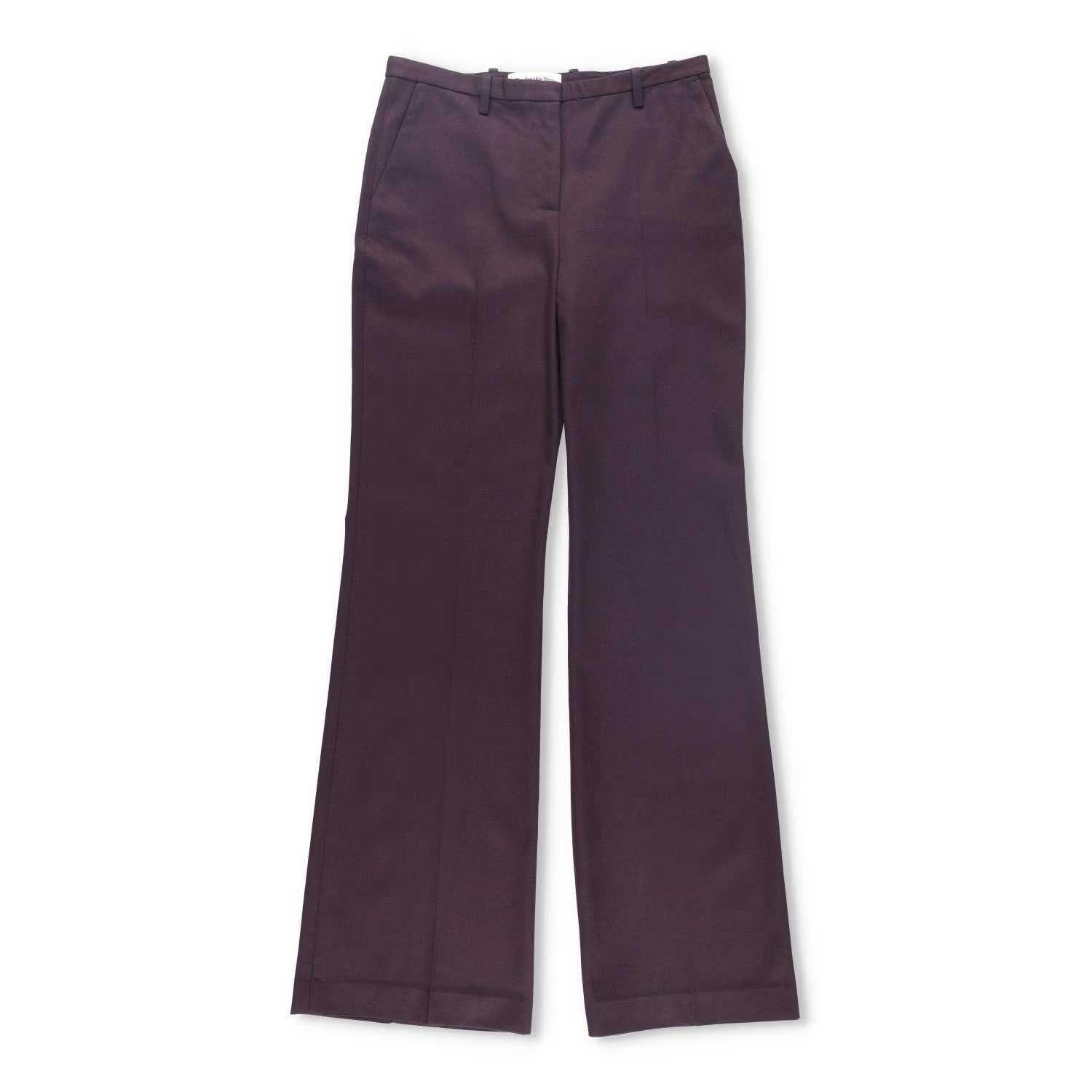 FRANKIE SHOP Womens Lyra Flared Pants Purple Flat Front Zipped Size S RRP 212.1