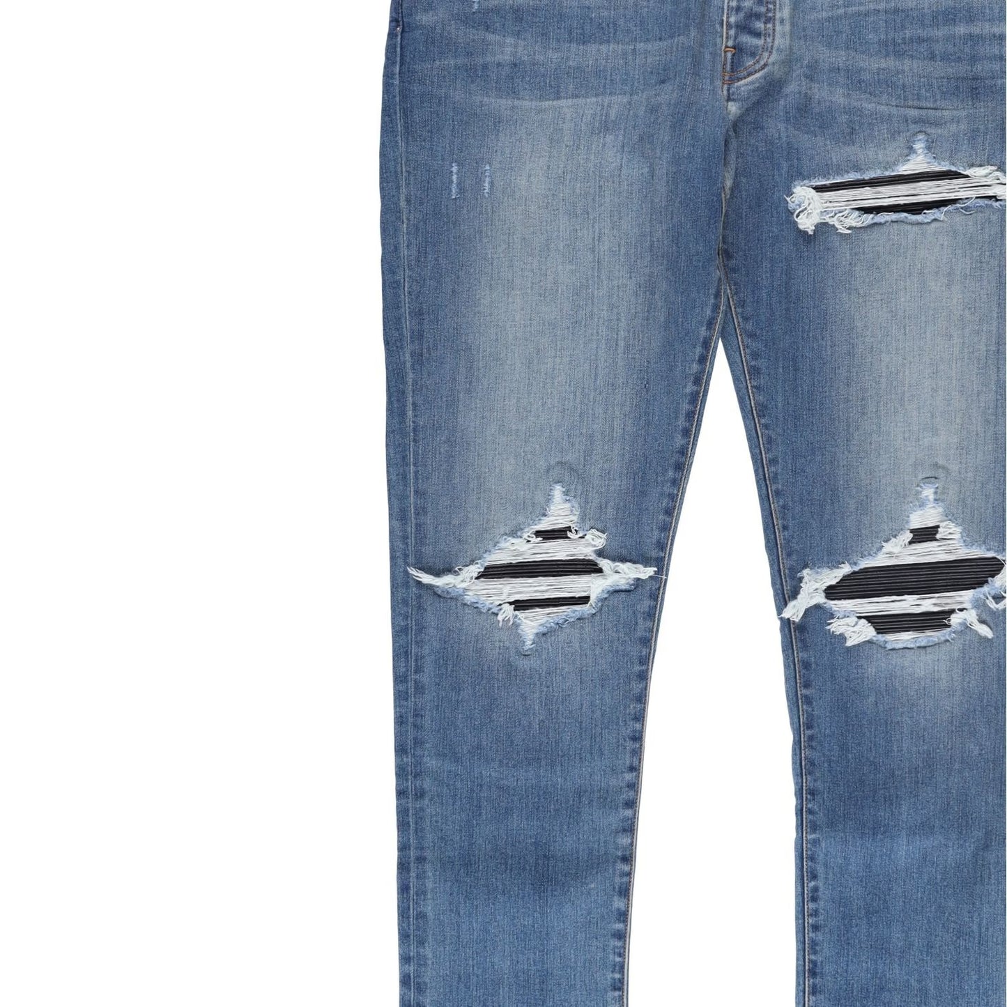 AMIRI Mens Mx1 Skinny Jeans Blue Denim Mid Rise Button Closure Size 36 RRP 1115 — View 4