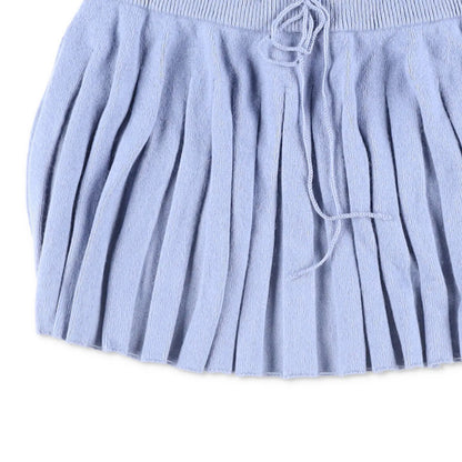 DANIELLE GUIZIO Womens Cielo Pleated Mini Skirt Low Rise Blue Pleated XS RRP 150 — View 3