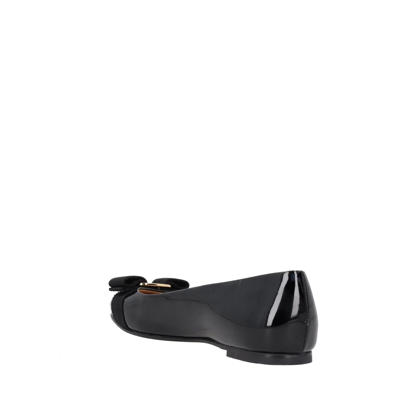 SALVATORE FERRAGAMO Womens Varina Ballet Pumps Patent Leather Black UK 3 RRP 583 — View 5