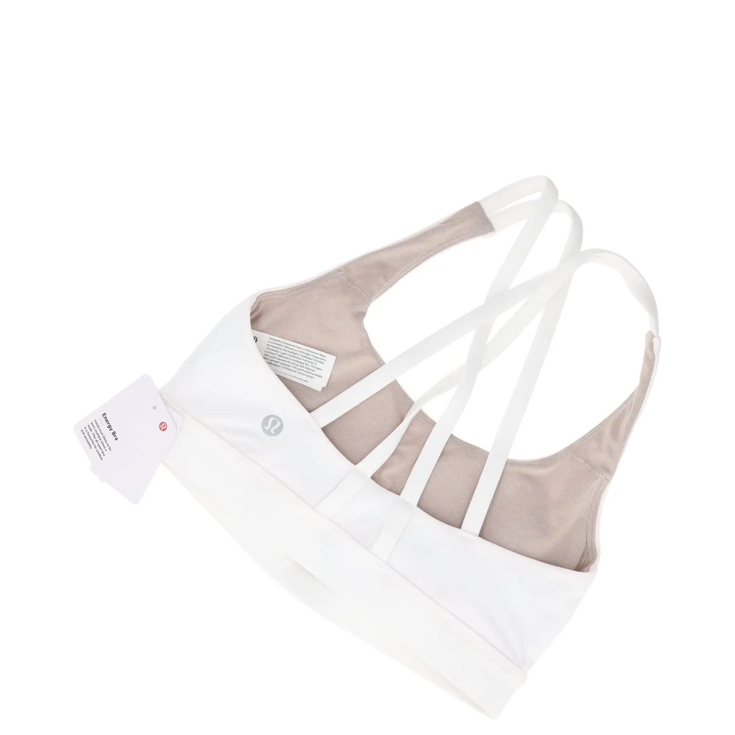 LULULEMON Womens Energy Bra Training White Stretch Crossback Size 2 RRP 48 — View 7