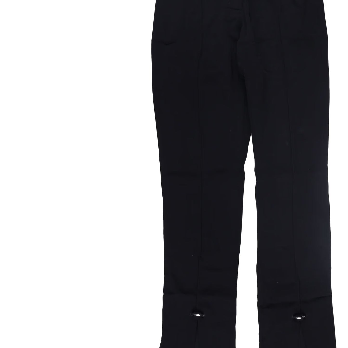 MUGLER Womens Trousers Flared Leg with Front Slits Black Size 36 RRP 770 — View 2