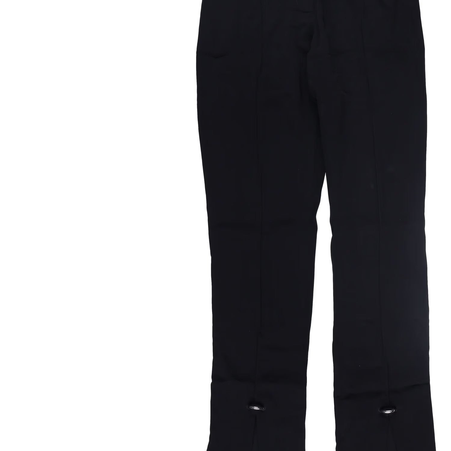 MUGLER Womens Trousers Flared Leg with Front Slits Black Size 36 RRP 770 — View 2