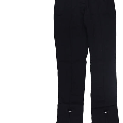 MUGLER Womens Trousers Flared Leg with Front Slits Black Size 36 RRP 770 — View 2