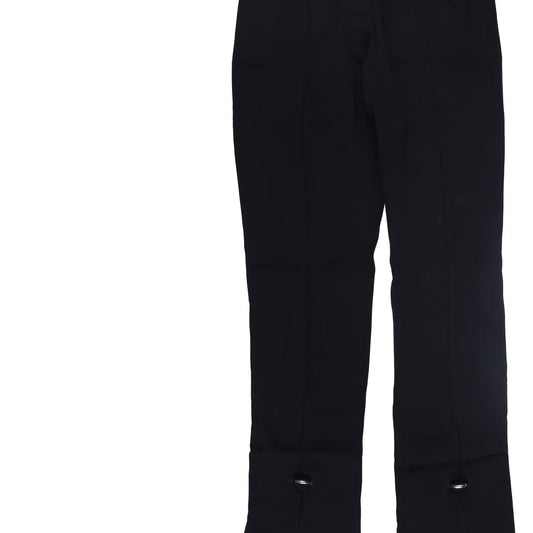 MUGLER Womens Trousers Flared Leg with Front Slits Black Size 36 RRP 770 — View 2